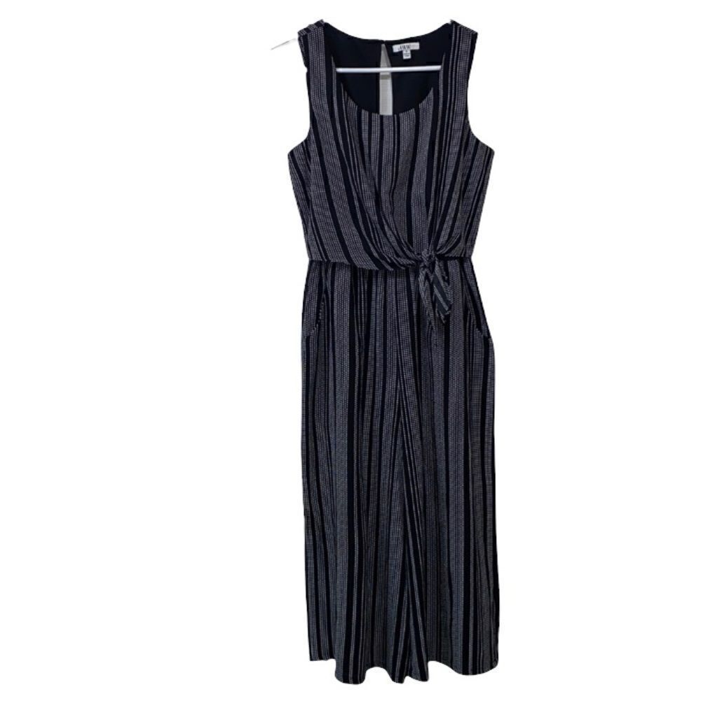 AUW Black and White Stripe Jumpsuit(Size Small)